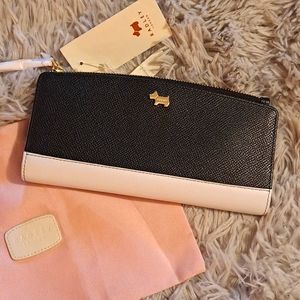 Radley London Wallet Black and White Leather with Dust Bag
